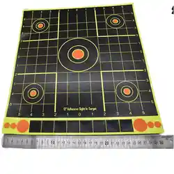 Papel adhesivo de objetivo contra salpicaduras F12inch, 30CM, 10 unidades por paquete, papel adhesivo de reactividad para disparar, papel de puntería para pistola/Rifle/carpetas práctica