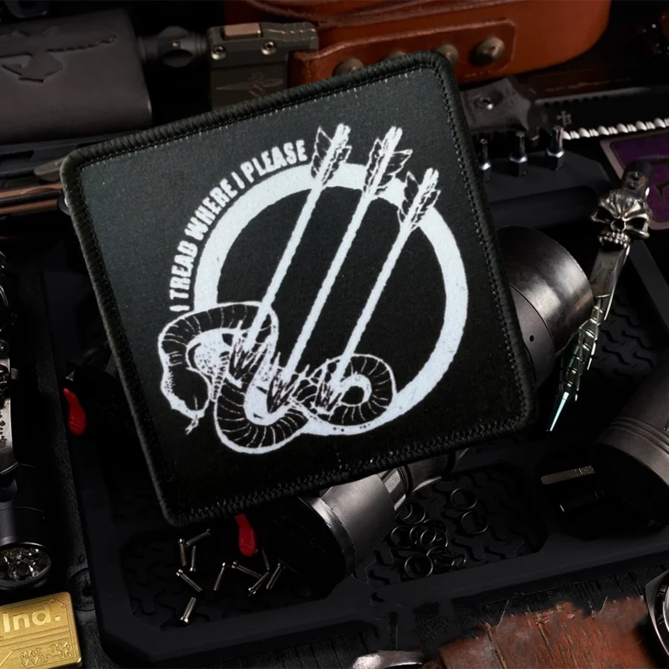 Pisada donde por favor parche táctico estampado Punk parches de gancho y bucle insignia de moral militar al aire libre ropa pegatinas para mochila - imagen 5