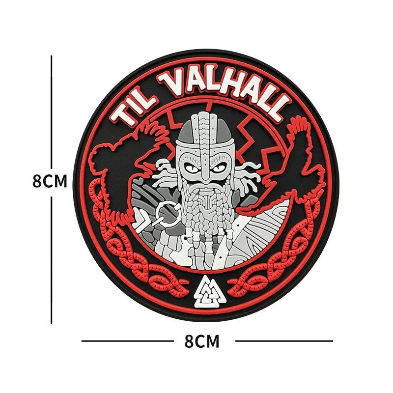 Accesorios para bolsas al aire libre, símbolos creativos de brazalete de goma táctico de moral vikinga de PVC 3D, insignias de chaqueta de mochila DIY - imagen 5