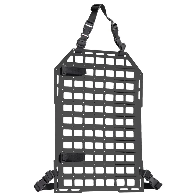Organizador táctico para asiento trasero de coche, equipo de instalación de carga portátil para asiento de vehículo MOLLE de caza, Panel de inserción de tablero PP - imagen 2