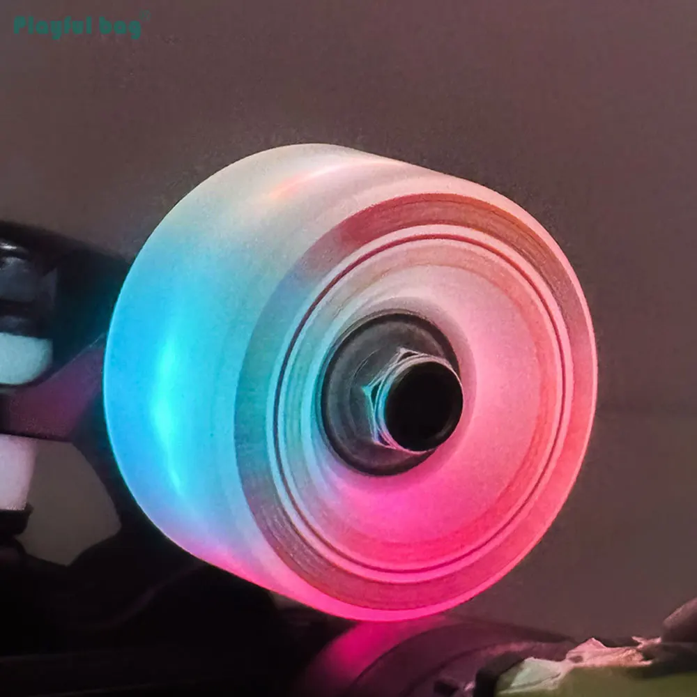Ruedas de Flash para monopatín de doble fila, accesorio de rueda blanco perla intermitente, gradiente, 90A, 58x32MM, 4 colores, AMB309 - imagen 4