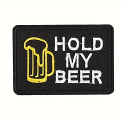 Parche táctico Hold My Beer – Velcro bordado para mochila y uniforme