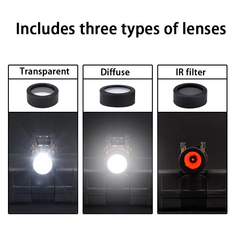 WADSN-Protector táctico M300 M600 X300 X400V, luz para arma de caza, cubierta para linterna LED, protector de lente personalizado, 25,4 MM, 28MM, 30MM y 26mm - imagen 2