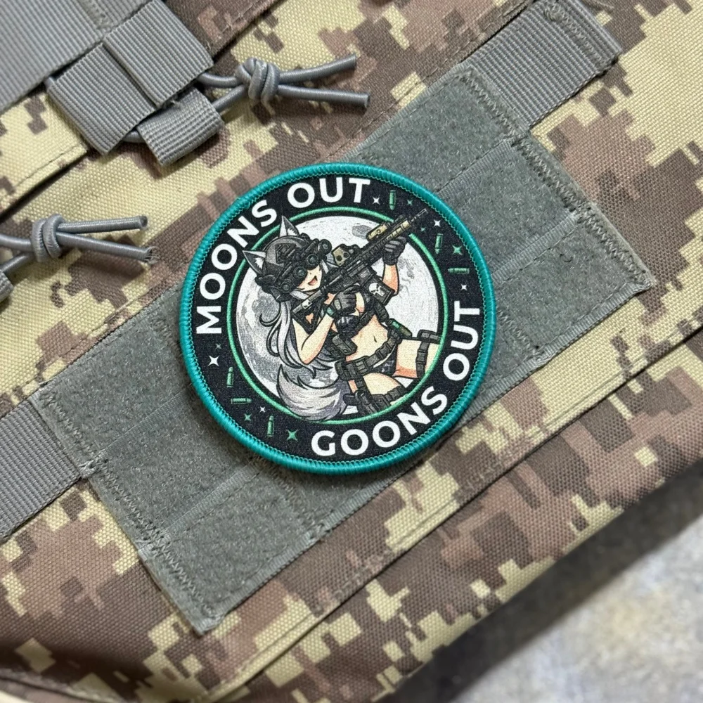 Parche velcro táctico zorro Fox con estampado para mochila exterior - imagen 4