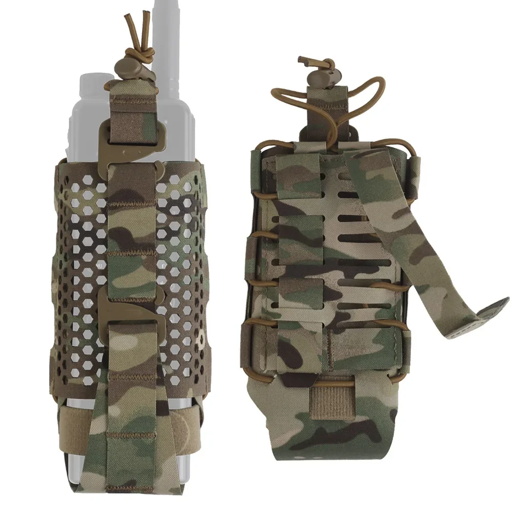 Bolsa táctica MOLLE para Radio, soporte Universal de malla para Walkie Talkie de caza al aire libre, chaleco Airsoft ajustable, portador de placa, equipo de transporte