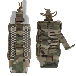 Bolsa táctica MOLLE para Radio, soporte Universal de malla para Walkie Talkie de caza al aire libre, chaleco Airsoft ajustable, portador de placa, equipo de transporte