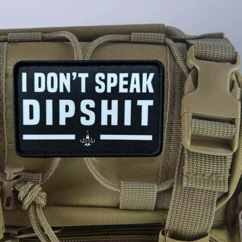 Parche con estampado del ejército, insignia de moral militar táctica blanca sobre negra, parches con gancho, mochila, brazalete, pegatina para ropa - imagen 3