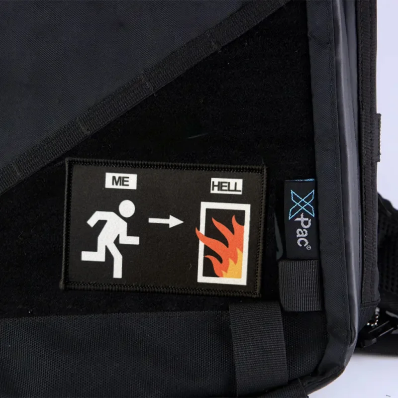 Parche de ir al infierno, insignia de moral táctica, impresión de gancho y bucle, mochila, ropa, accesorios decorativos, pegatinas, brazaletes - imagen 5