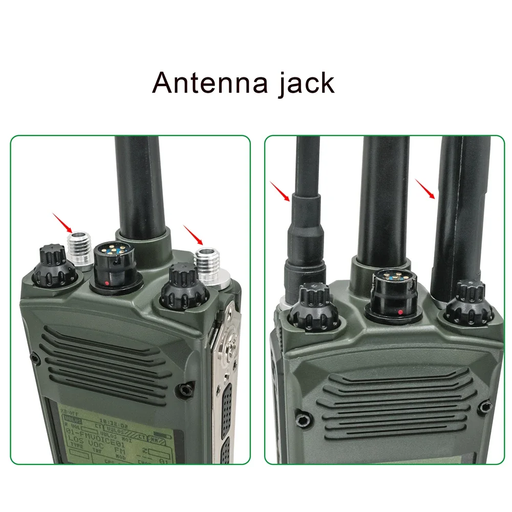 Táctico PRC163 Yaesu Vertex Plug Harris Radio militar caja Virtual simulada PRC 163 para Yaesu VX-6R VX-7R para táctico Ptt 6 pines - imagen 5