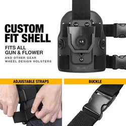 Funda de pierna Drop Leg para pistola 1911 Full Size 5'' sin riel
