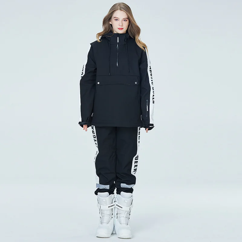 Traje de esquí para mujer, mono de esquí para deportes al aire libre, chaqueta de Snowboard para hombre, traje de salto cálido, ropa de invierno impermeable, monos, abrigo con capucha - imagen 2