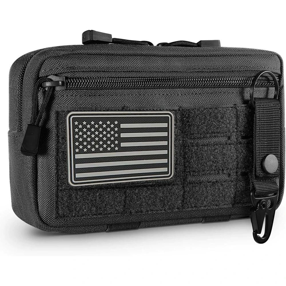 Bolsa táctica MOLLE compacta EDC de administración con cremallera