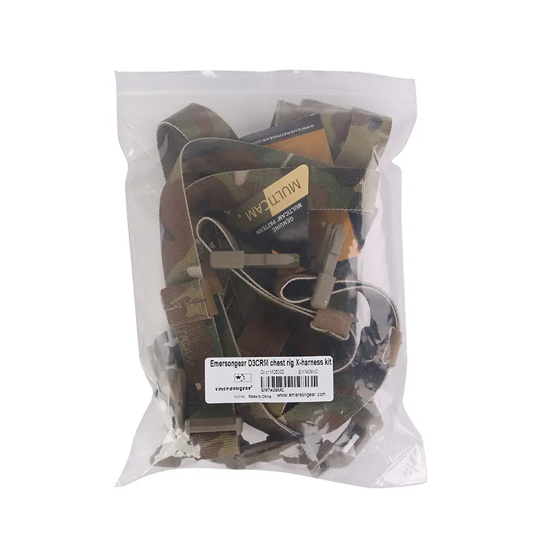 Emersongear D3CRM-Kit de arnés X para pecho, chaleco táctico, correa trasera para el pecho, sistema de transporte funcional, caza, combate, nailon EM7409 - imagen 3