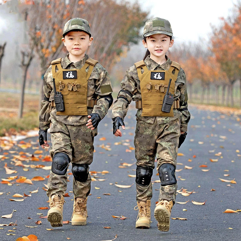 Traje de camuflaje para niños, ropa de actuación de campamento de verano para hombres y mujeres, ropa de adiestramiento al aire libre - imagen 2