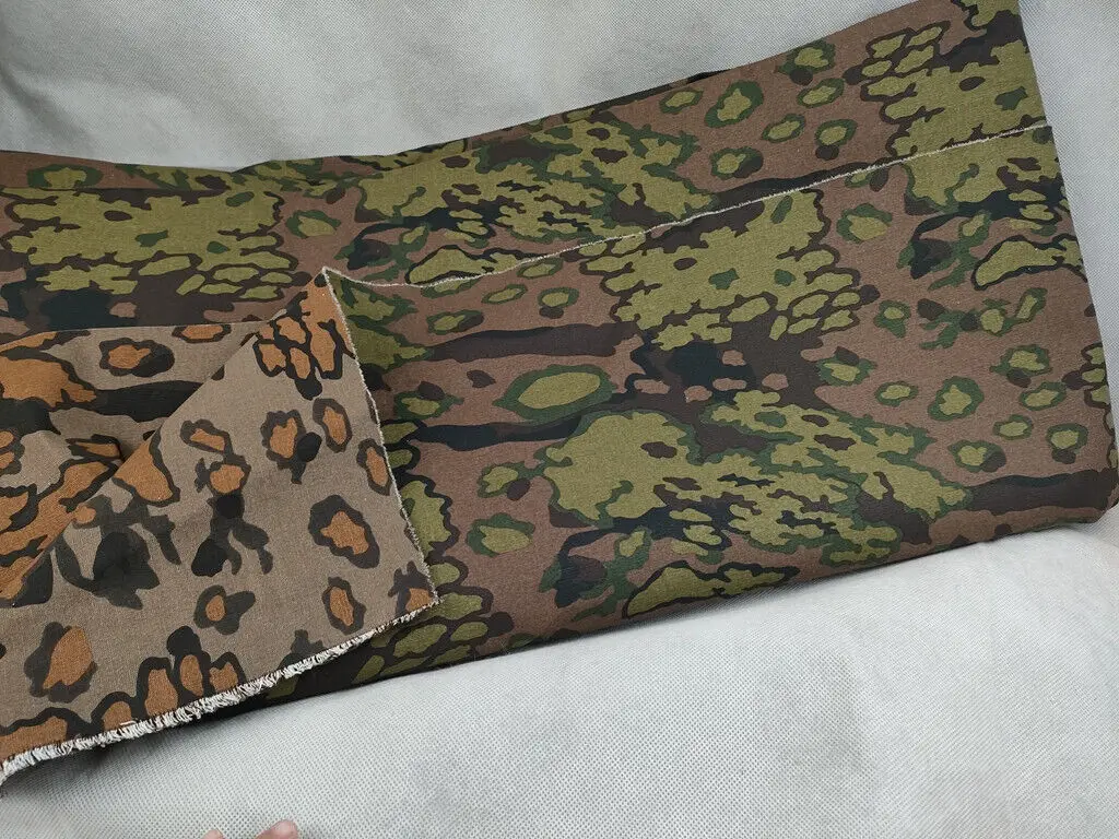Camuflaje de árbol de avión alemán REVERSIBLE NO.3, ropa táctica DIY de algodón textil/división de doble cara/mamuflaje de guisante DOT44
