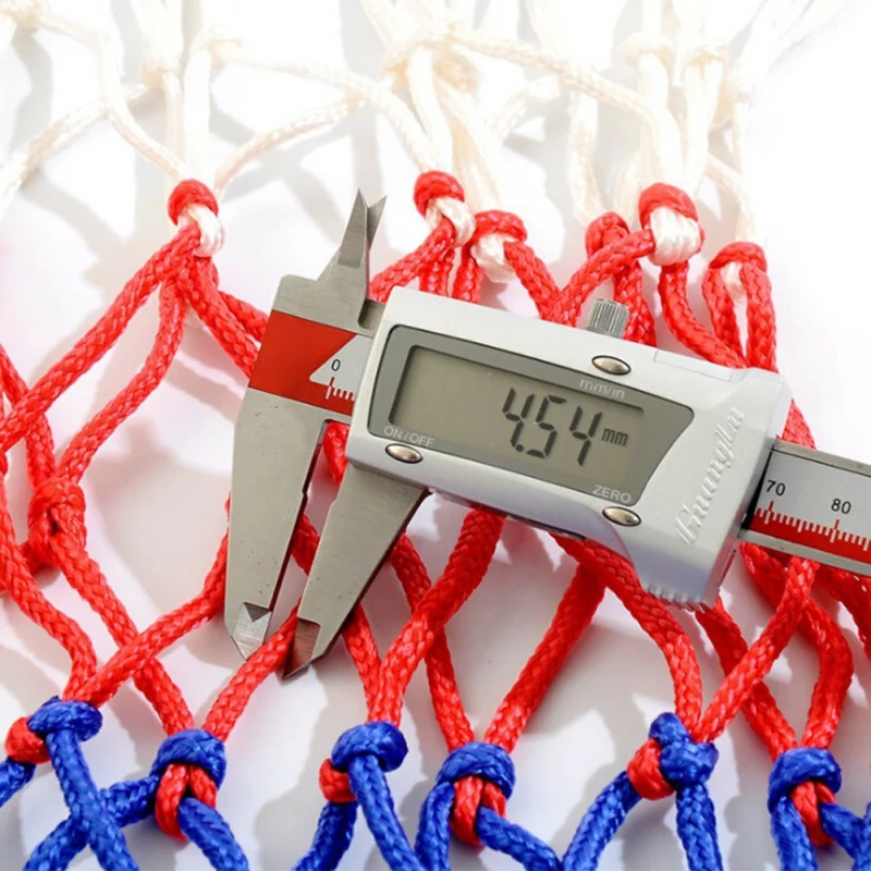 Alta calidad, duradero, tamaño estándar, hilo de nailon, aro de baloncesto deportivo, red de malla, tablero trasero, llanta, bola, Pum, red de 12 ganchos - imagen 3