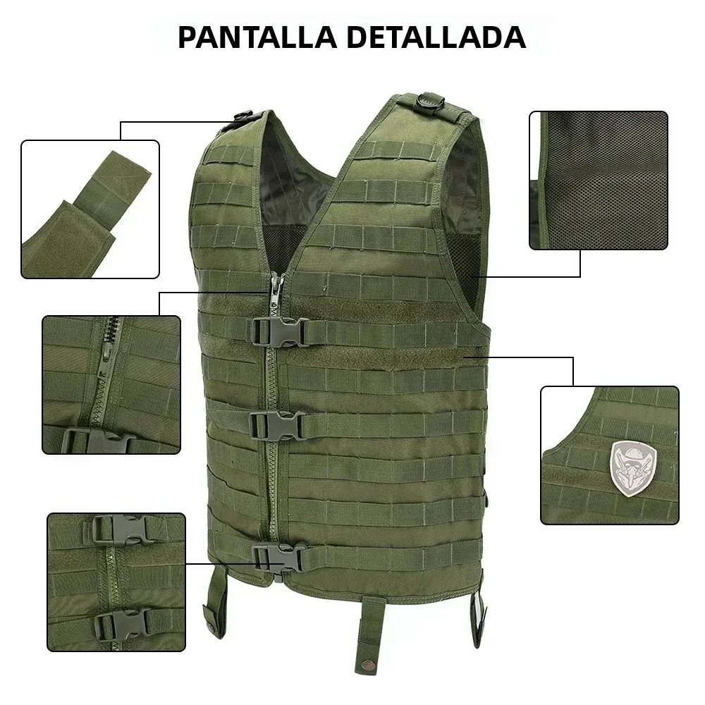 Chaleco táctico Molle militar del ejército Swat, chalecos de utilidad Airsoft, chaleco para deportes al aire libre CS, equipo de seguridad para pesca y caza - imagen 3