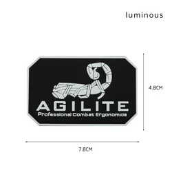 AGILITE Parche táctico escorpión PVC reflectante para mochila