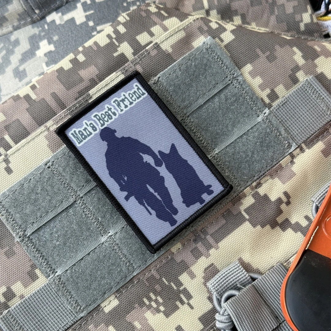 Parche K9 de mejor amigo para hombre, pegatina militar de moral táctica, servicio de perros y manipuladores, parches de gancho y bucle impresos para ropa