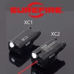 SUREFIRE táctico XC1 armas de vista LED linterna de explorador XC2 láser rojo para pistola Airsoft G17 G19 20mm luz de caza de riel