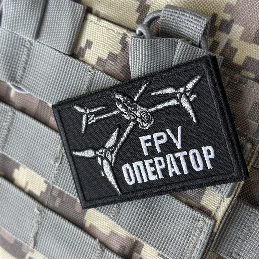 Parche FPV Оwynратор, insignia de moral para Dron táctico, parches de gancho y bucle bordados para ropa, equipo militar, pegatina para casco - imagen 5