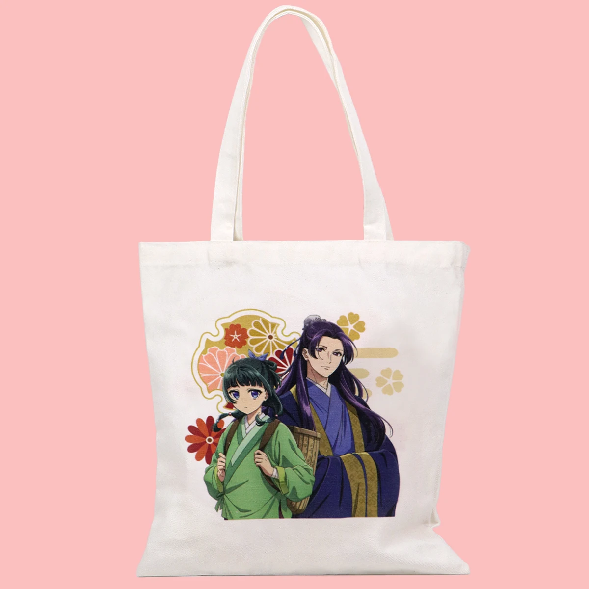 Bolso de pareja de Anime, bolsos de hombro para mujer, bolso de compras Vintage, bolso de mano de lona informal de gran capacidad - imagen 4