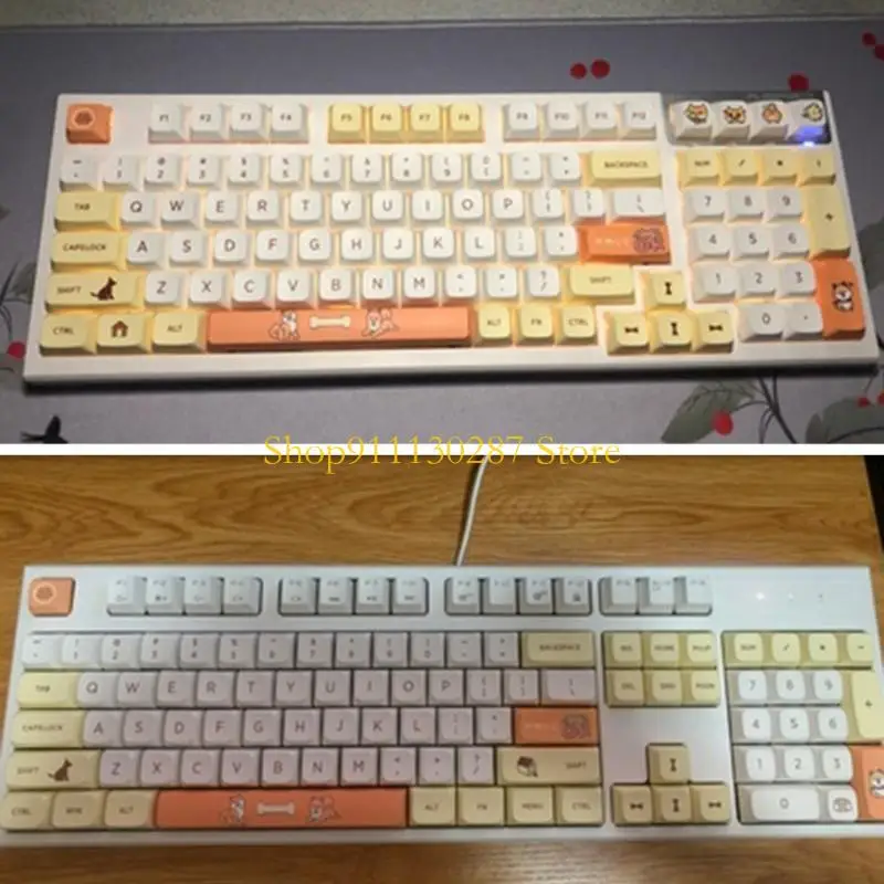 Teclas J1HC 139 teclas PBT, teclas perfil QX DYE-SUB para teclado mecánico Cherry MX Switch, teclas temáticas Shiba Inu - imagen 3