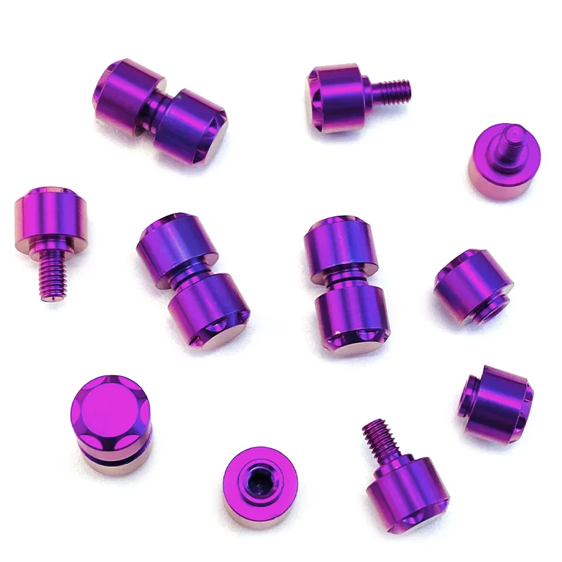 Cuchillo plegable de aleación de titanio con agujero de 4MM, 5 colores, botón pulsador, tornillo, remache, accesorios para hacer uñas DIY - imagen 2