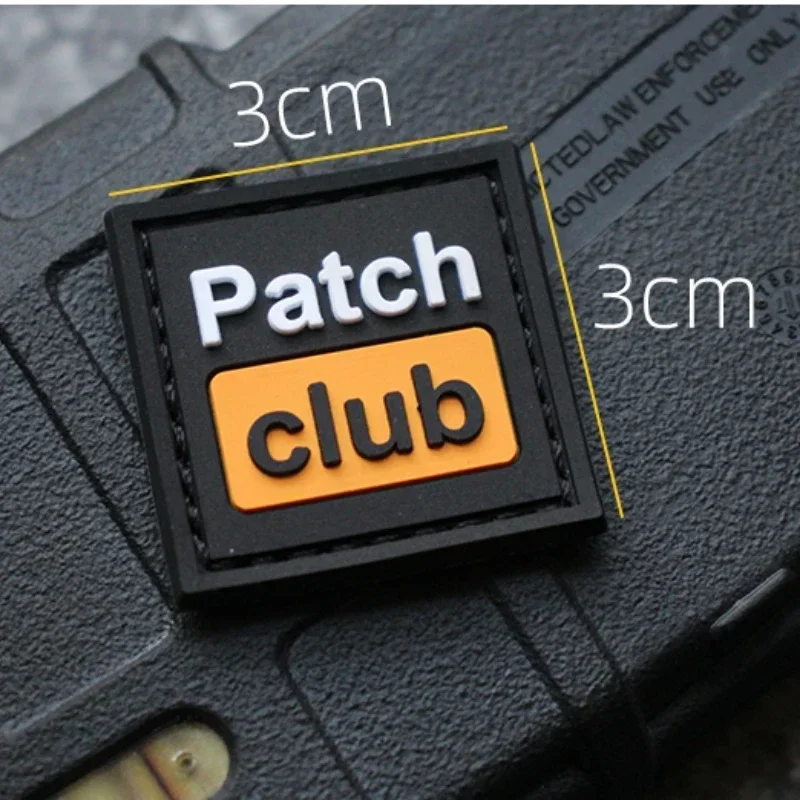 Mini parche cuadrado de PVC 3D, paquete de funciones de Club, pegatina, insignia de moral, accesorio táctico, parches de gancho y bucle para apliques de ropa - imagen 5