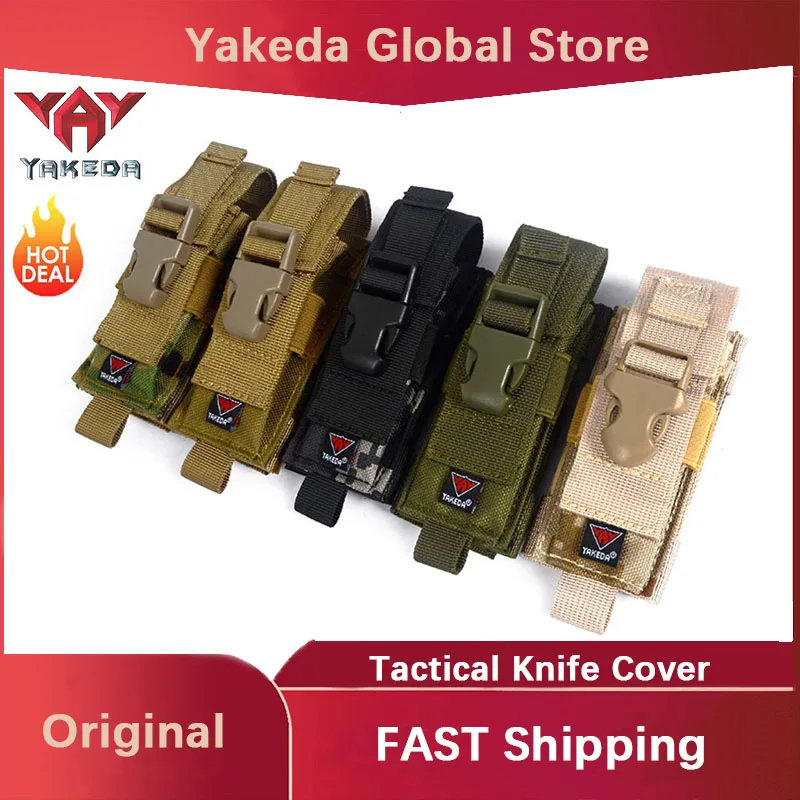YEKEDA-bolsa de accesorios Molle táctica para caza, cubierta para cuchillo táctico, bolsa para linterna de campo de camuflaje para exteriores, equipo EDC - imagen 2
