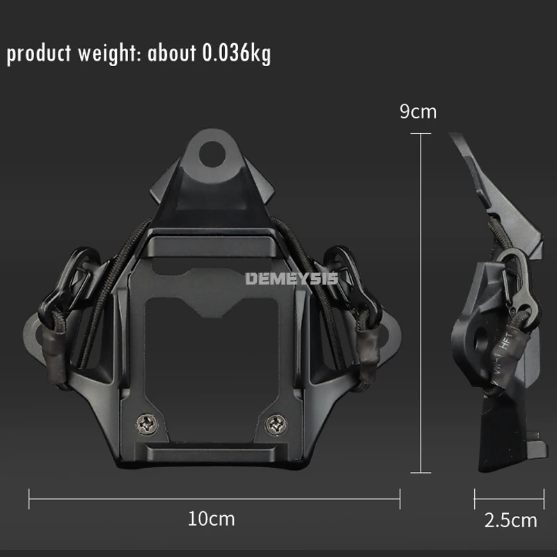 Adaptador de montaje de casco táctico rápido NVG, cubierta de visión nocturna, soporte de aluminio NVG para cascos FAST MICH AF Wendy - imagen 5