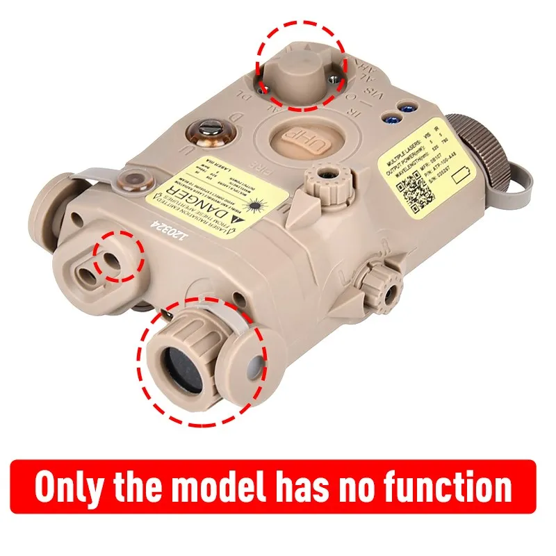 WADSN Airsoft LA-5B PEQ15 láser rojo/verde/azul indicador de punto PEQ-15 láser único arma de caza luz compatible con riel de 20mm sin IR - imagen 5