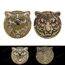 Parches bordados animales reflectantes IR tigre oso tiburón para ropa
