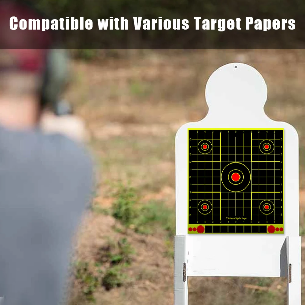 500/2000pcs Target Stickers 0.87/1'' Self-adhesive Bullseye Stickers Patch for Shooting Practice Air Gun Pistol BB Gun Black Red - imagen 5