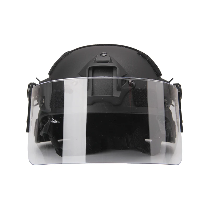 Casco táctico de Paintball Fast MICH AF, parabrisas, lente antidisturbios, riel guía, máscara conectada, lente protectora facial CS - imagen 5