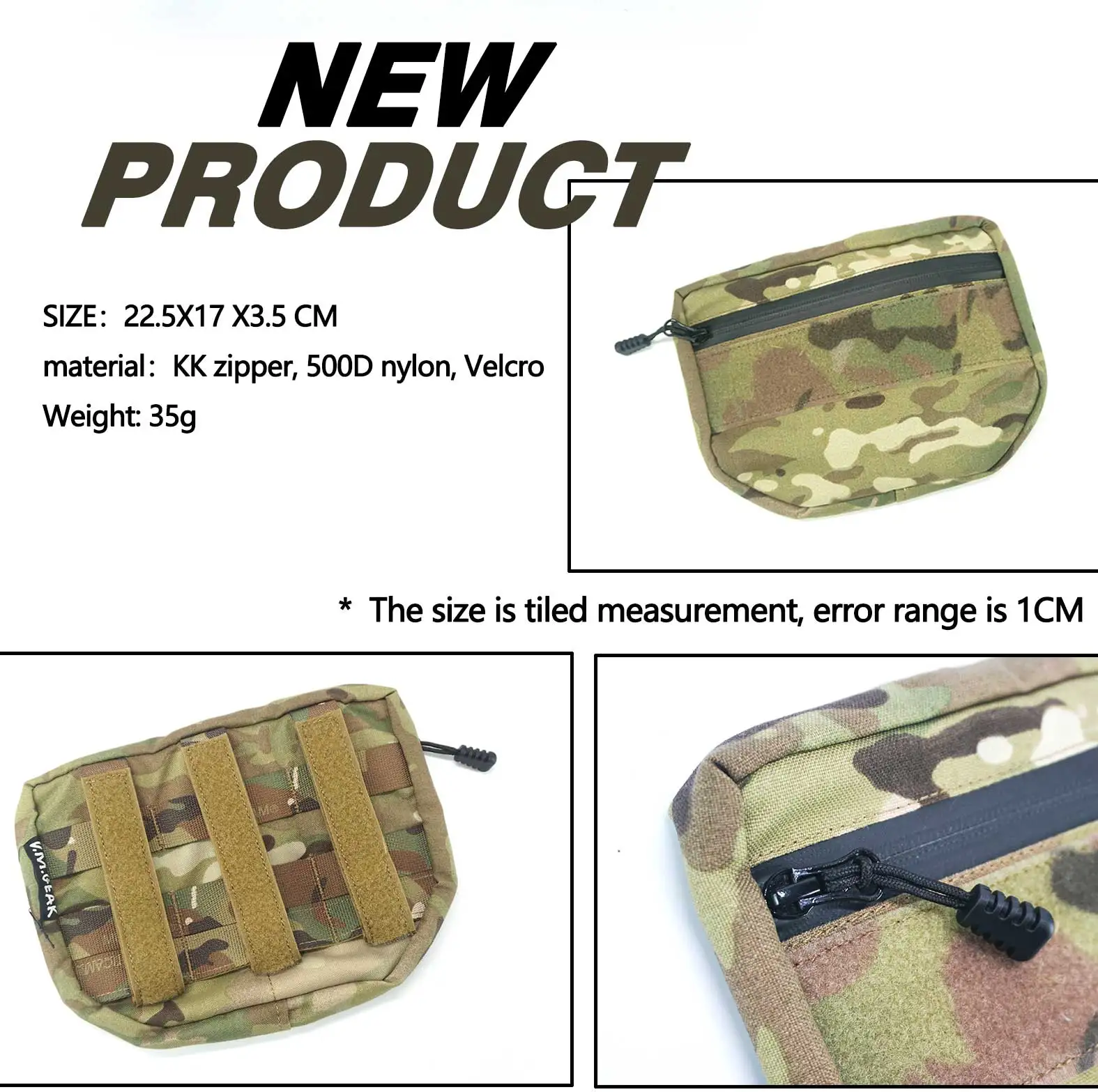 DMGear-chaleco táctico de camuflaje para hombre y mujer, bolsa Universal de artículos diversos, bolsa Molle de doble uso para el vientre, suministros para caza al aire libre - imagen 3