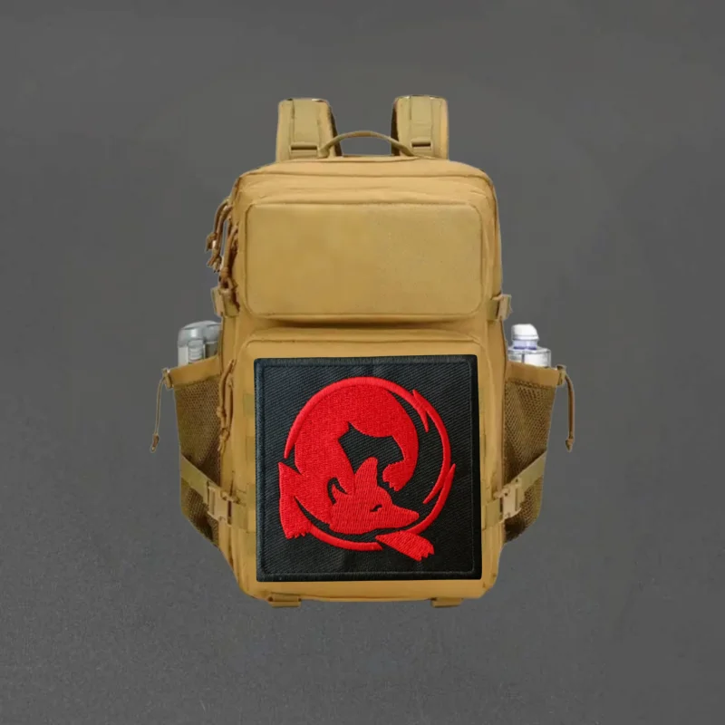 Parche bordado "Red Fox", chaleco táctico, sombreros con gancho y bucle, insignia de moral, pegatinas para mochila militar, parches para brazalete para ropa