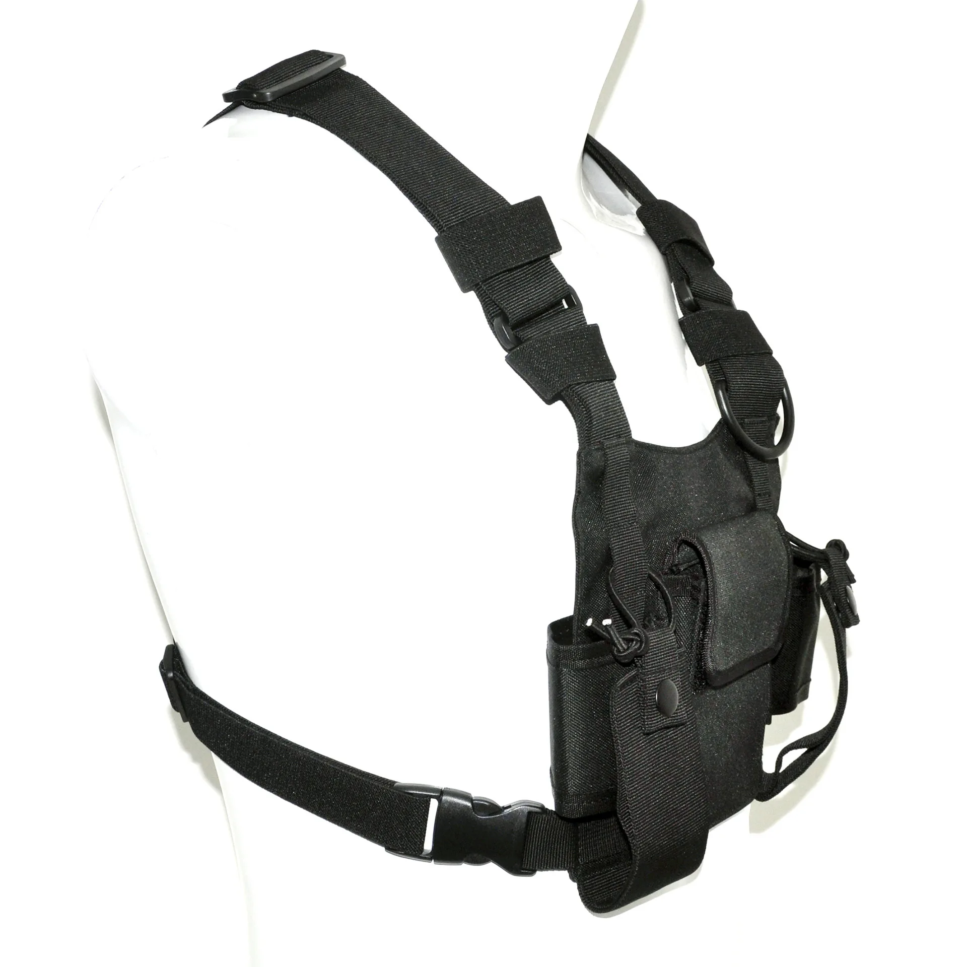 Arnés de pecho táctico para radio bidireccional con bolsa frontal - imagen 5