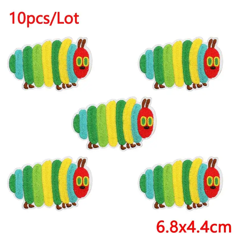 10 unids/lote de parches bordados de letras de vacaciones para ropa, parches termoadhesivos para planchar con animales de dibujos animados - imagen 4