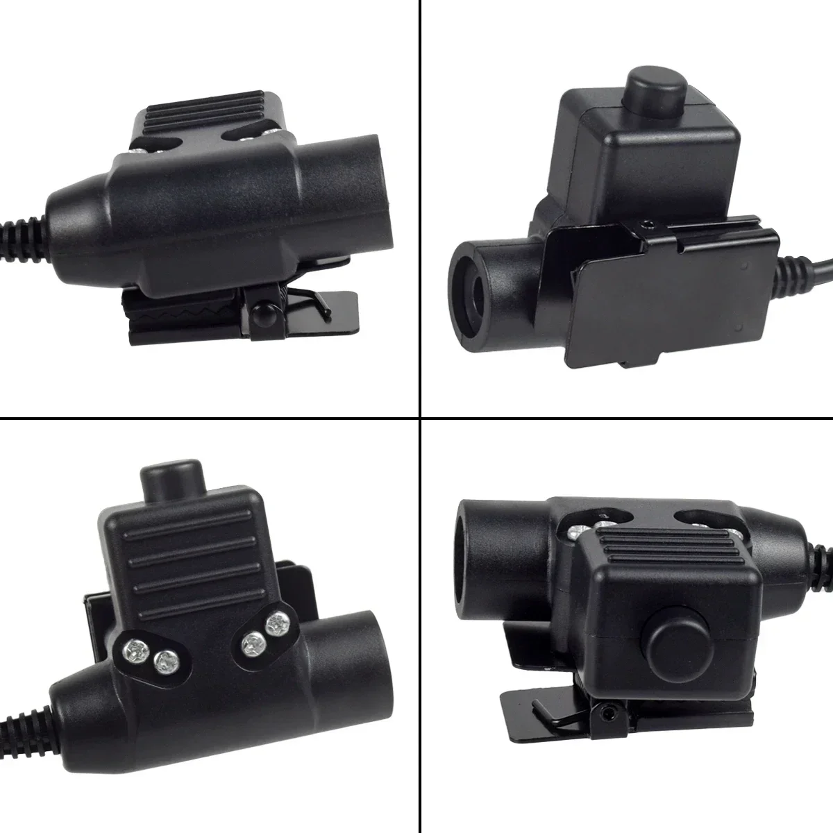 Cable de auriculares táctico PTT, conector Compatible con comunicación de interfono para teléfono móvil ICOM Kenwood Motorola Midland Yaesu - imagen 4