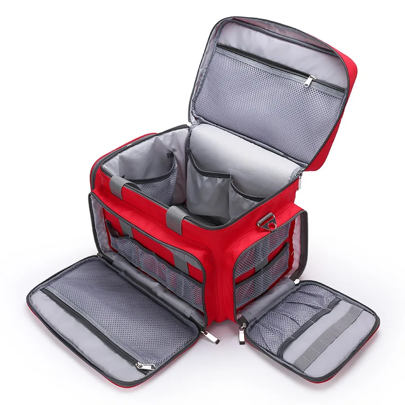 Bolsa médica de primeros auxilios para rescate de emergencia al aire libre, bolsa de gran capacidad, bolsas de viaje Oxford reflectantes impermeables vacías con múltiples bolsillos - imagen 3