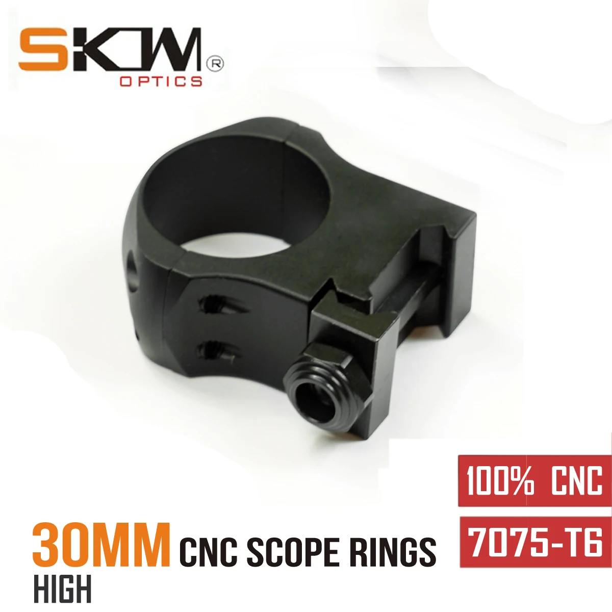 Anillos de mira de SKWGEAR-30mm, mira telescópica CNC de alta resistencia, ajuste de montaje 7075 -T6, Picatinny - imagen 5