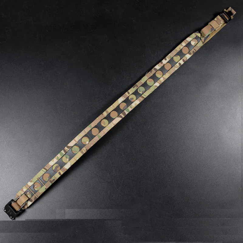 Cinturón táctico Bison ligero de 5,3 CM, cinturón de caza de liberación rápida para hombre, cinturón táctico Molle con hebilla de Metal, cinturón de doble capa - imagen 4