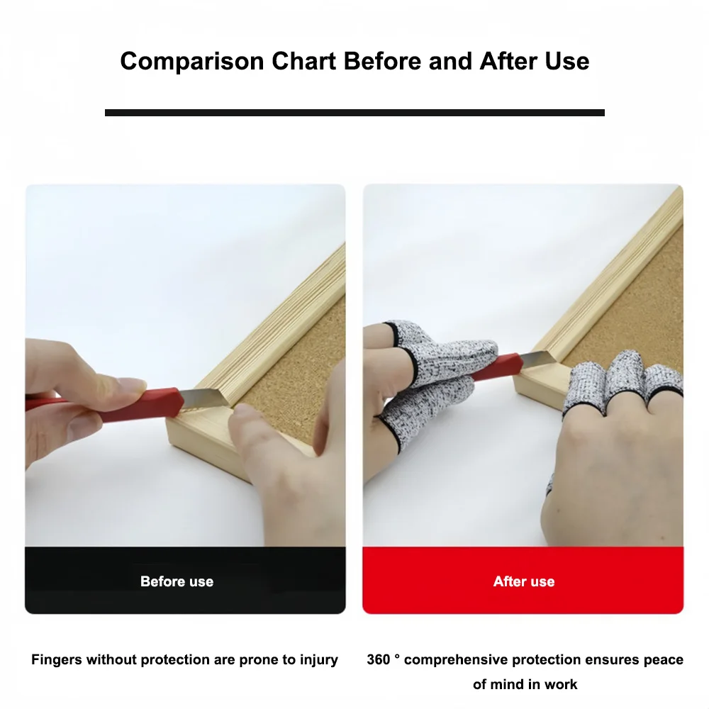 10 Uds. Cubierta anticorte para los dedos nivel 5 guantes de seguridad de alta resistencia herramientas de protección de seguridad antideslizantes resistentes al desgaste - imagen 4