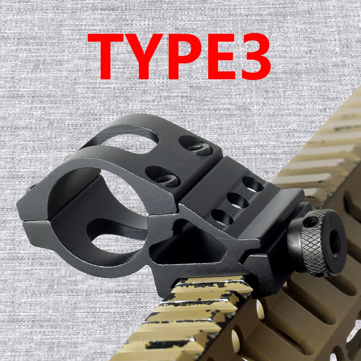 Soportes tácticos para alcance compensado de 25mm, soportes para linterna y antorcha para riel Picatinny estándar de 20mm - imagen 5