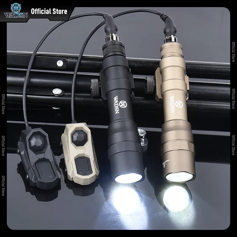WADSN SF M600 M600DF linterna luz blanca 1400 lúmenes ajuste 20MM Picatinny Rail AXON interruptor de doble función accesorios Airsoft - imagen 3