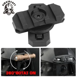 Adaptador riel lateral Picatinny 19mm para casco táctico – rotación 360°
