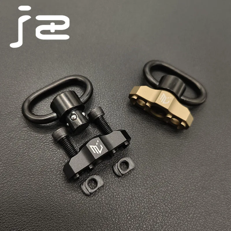 Soporte táctico de Metal QD para Base de montaje MLOK, hebilla de correa giratoria, botón de liberación rápida, accesorios AR15 para caza al aire libre - imagen 4