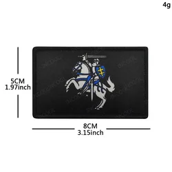 Parche reflectante bandera Lituania bordado – Brazalete táctico
