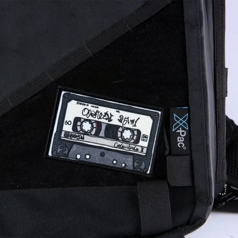 Parche "Cassette", insignia de moral militar con estampado de gancho y bucle, mochila, accesorios de decoración de ropa, brazalete adhesivo - imagen 5